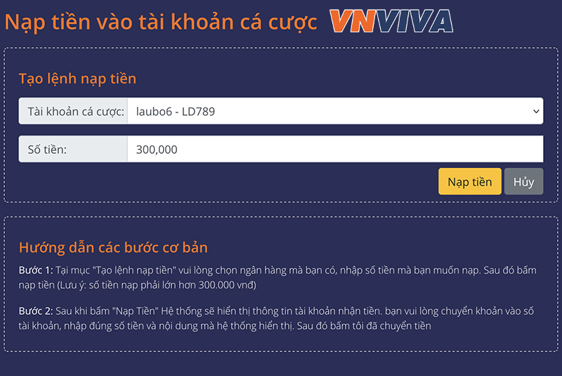Bước 1: Đăng nhập tài khoản