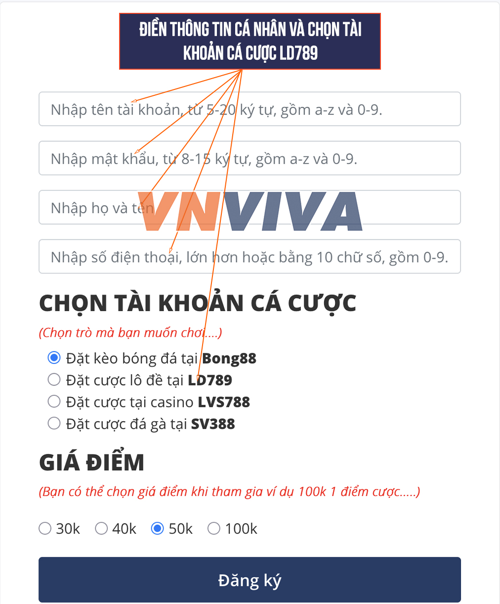 Hướng dẫn đăng ký tài khoản LD789 chơi lô đề online an toàn tuyệt đối